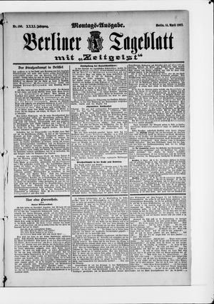 Berliner Tageblatt und Handels-Zeitung on Apr 14, 1902