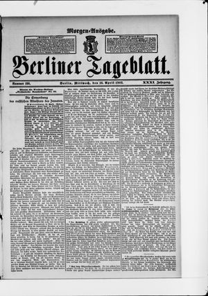 Berliner Tageblatt und Handels-Zeitung on Apr 16, 1902