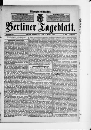 Berliner Tageblatt und Handels-Zeitung vom 17.04.1902