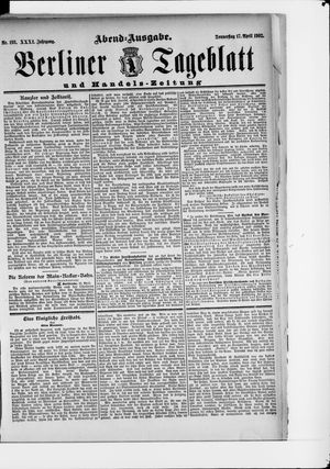 Berliner Tageblatt und Handels-Zeitung vom 17.04.1902