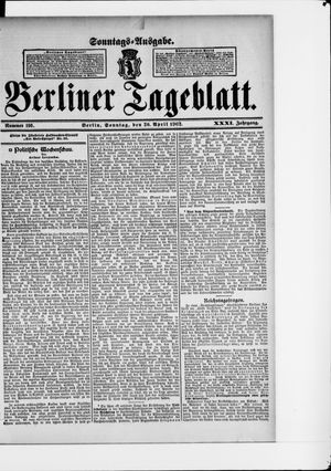 Berliner Tageblatt und Handels-Zeitung on Apr 20, 1902