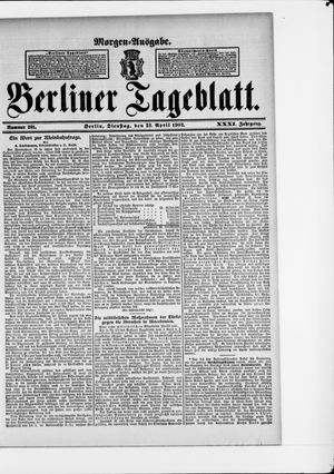 Berliner Tageblatt und Handels-Zeitung vom 22.04.1902