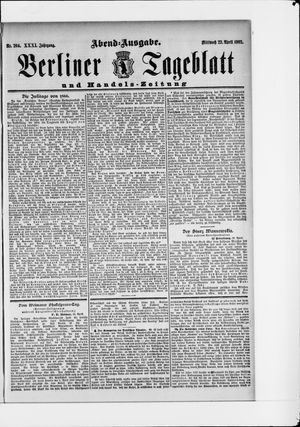 Berliner Tageblatt und Handels-Zeitung vom 23.04.1902