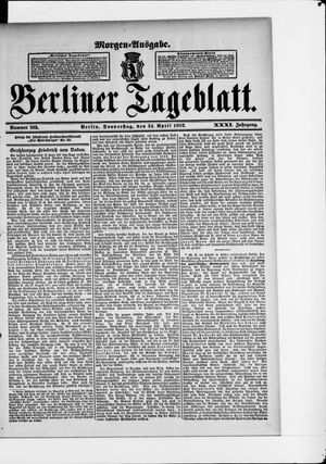 Berliner Tageblatt und Handels-Zeitung vom 24.04.1902