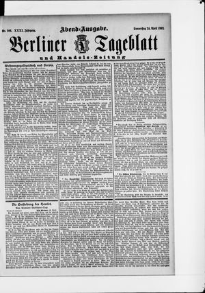 Berliner Tageblatt und Handels-Zeitung vom 24.04.1902