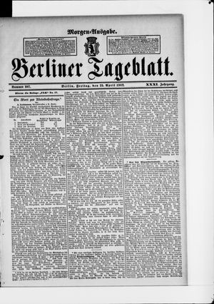 Berliner Tageblatt und Handels-Zeitung vom 25.04.1902