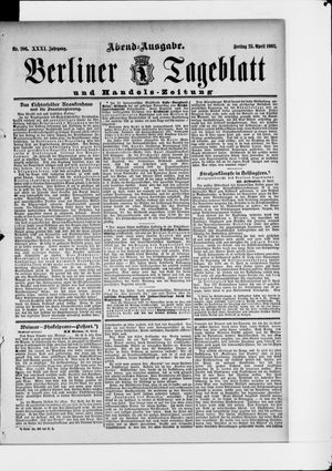 Berliner Tageblatt und Handels-Zeitung vom 25.04.1902