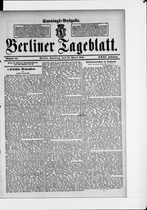 Berliner Tageblatt und Handels-Zeitung vom 27.04.1902