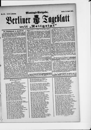 Berliner Tageblatt und Handels-Zeitung vom 28.04.1902