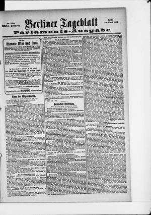 Berliner Tageblatt und Handels-Zeitung vom 29.04.1902