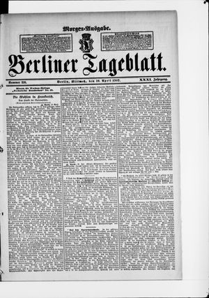 Berliner Tageblatt und Handels-Zeitung on Apr 30, 1902