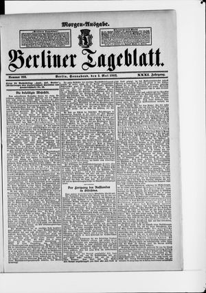 Berliner Tageblatt und Handels-Zeitung on May 3, 1902