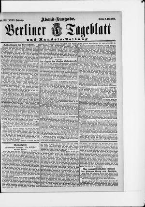 Berliner Tageblatt und Handels-Zeitung vom 09.05.1902