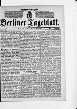 Berliner Tageblatt und Handels-Zeitung vom 10.05.1902