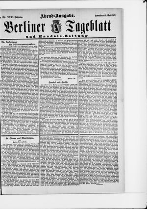 Berliner Tageblatt und Handels-Zeitung vom 10.05.1902
