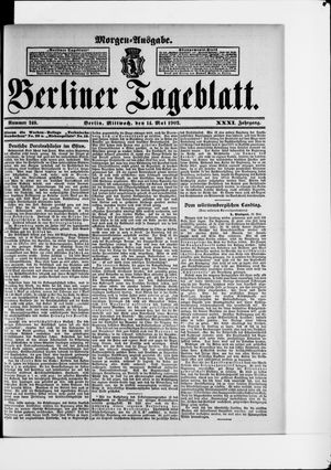 Berliner Tageblatt und Handels-Zeitung vom 14.05.1902