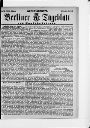 Berliner Tageblatt und Handels-Zeitung vom 14.05.1902
