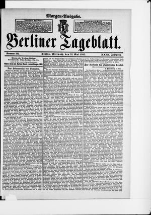 Berliner Tageblatt und Handels-Zeitung vom 21.05.1902