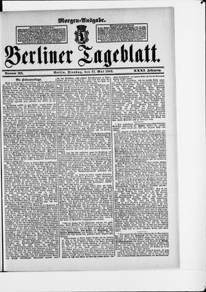 Berliner Tageblatt und Handels-Zeitung vom 27.05.1902