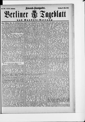 Berliner Tageblatt und Handels-Zeitung vom 27.05.1902