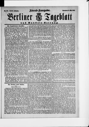 Berliner Tageblatt und Handels-Zeitung vom 31.05.1902