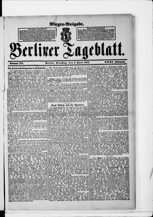 Berliner Tageblatt und Handels-Zeitung vom 03.06.1902