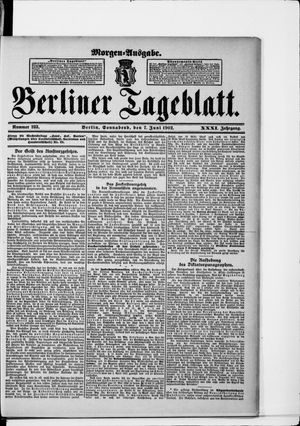 Berliner Tageblatt und Handels-Zeitung vom 07.06.1902