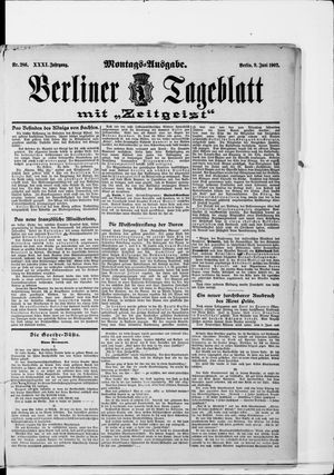 Berliner Tageblatt und Handels-Zeitung vom 09.06.1902