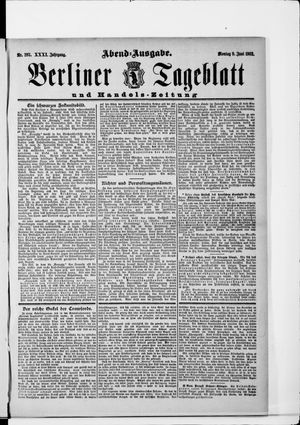 Berliner Tageblatt und Handels-Zeitung vom 09.06.1902