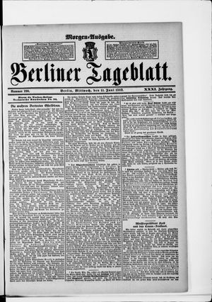 Berliner Tageblatt und Handels-Zeitung vom 11.06.1902