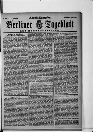 Berliner Tageblatt und Handels-Zeitung vom 11.06.1902
