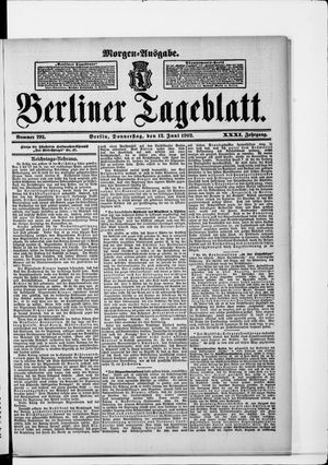 Berliner Tageblatt und Handels-Zeitung vom 12.06.1902