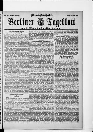 Berliner Tageblatt und Handels-Zeitung vom 13.06.1902