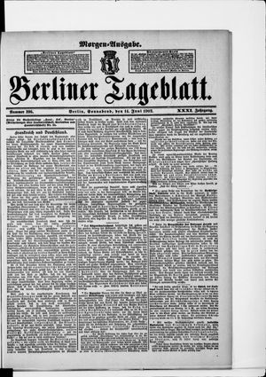 Berliner Tageblatt und Handels-Zeitung on Jun 14, 1902