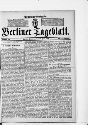 Berliner Tageblatt und Handels-Zeitung vom 15.06.1902