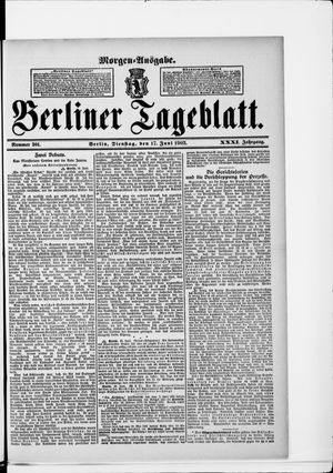 Berliner Tageblatt und Handels-Zeitung vom 17.06.1902