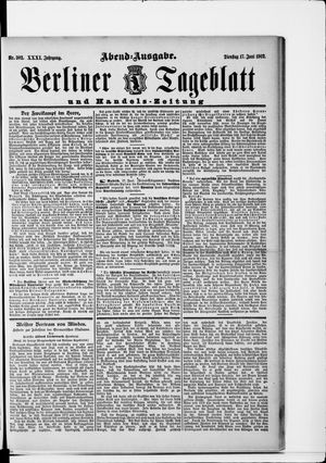 Berliner Tageblatt und Handels-Zeitung vom 17.06.1902
