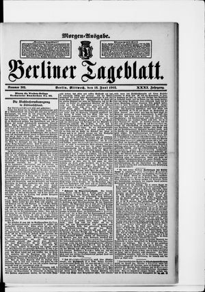 Berliner Tageblatt und Handels-Zeitung vom 18.06.1902