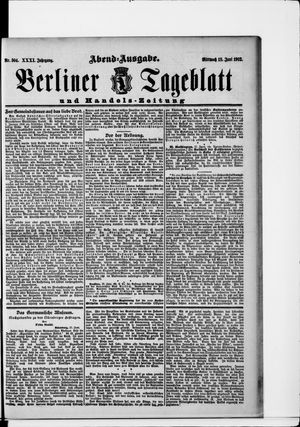 Berliner Tageblatt und Handels-Zeitung vom 18.06.1902