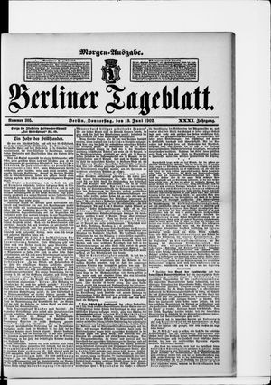 Berliner Tageblatt und Handels-Zeitung vom 19.06.1902