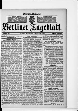 Berliner Tageblatt und Handels-Zeitung vom 21.06.1902