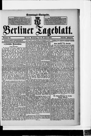 Berliner Tageblatt und Handels-Zeitung vom 22.06.1902