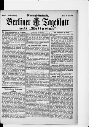 Berliner Tageblatt und Handels-Zeitung vom 23.06.1902
