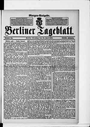 Berliner Tageblatt und Handels-Zeitung vom 24.06.1902