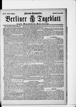 Berliner Tageblatt und Handels-Zeitung vom 25.06.1902