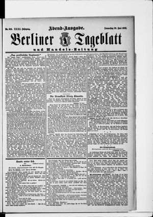 Berliner Tageblatt und Handels-Zeitung vom 26.06.1902