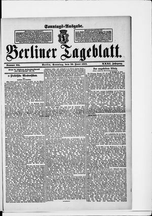 Berliner Tageblatt und Handels-Zeitung on Jun 29, 1902