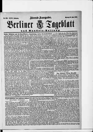 Berliner Tageblatt und Handels-Zeitung vom 30.06.1902