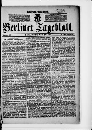 Berliner Tageblatt und Handels-Zeitung vom 01.07.1902
