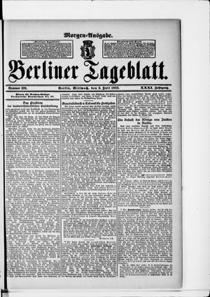 Berliner Tageblatt und Handels-Zeitung vom 02.07.1902